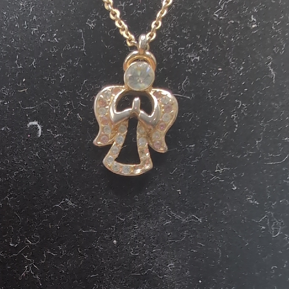 Gold Angel Pendant Necklace